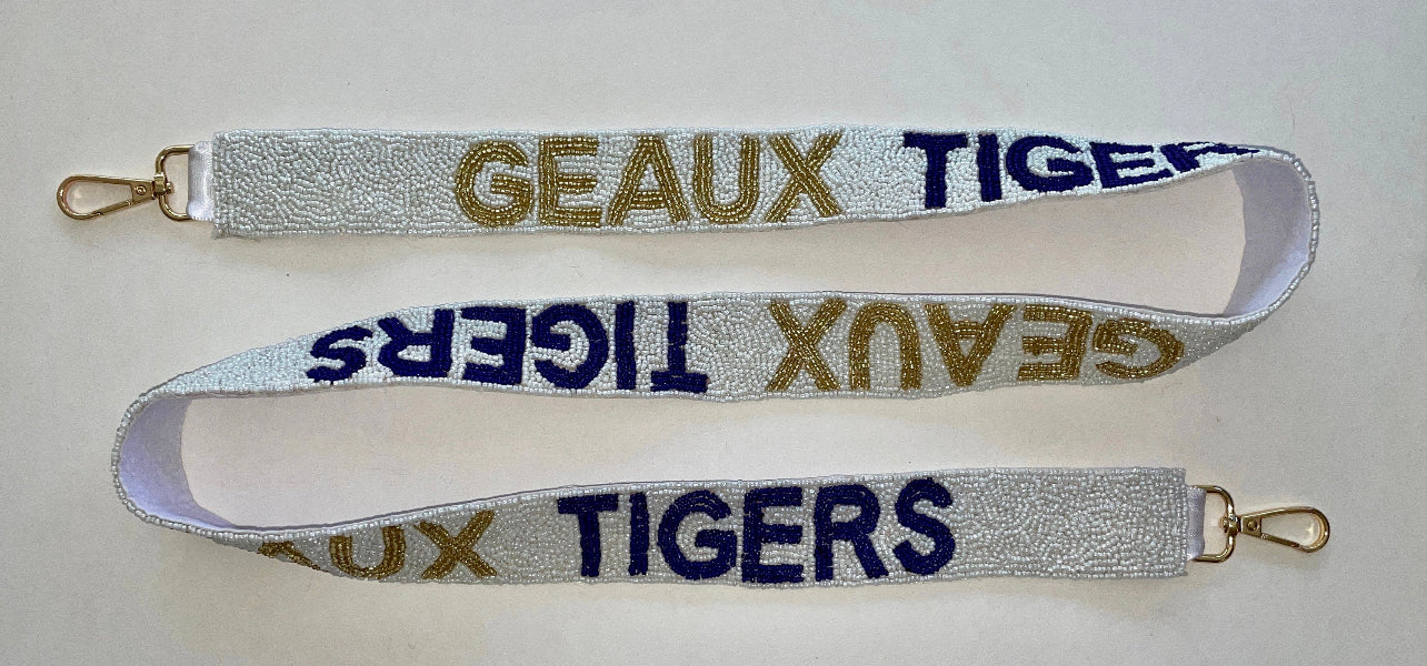 GEAUX TIGERS PURSE STRAP PETITE LENGTH